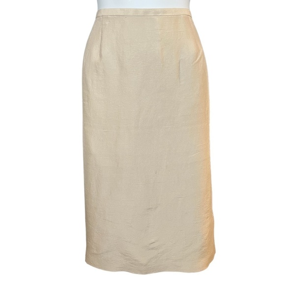 Eileen fisher taupe silk skirt & blazer set size M - Picture 6 of 10